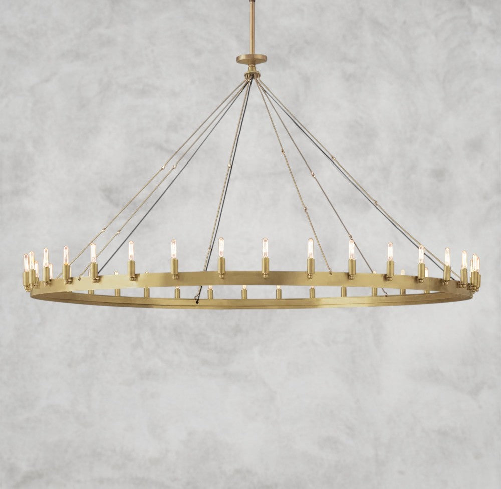 Camino Round Outdoor Chandelier 26", 38", 50", 63", 73"